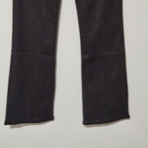 NWT Frame Jetset crop high rise mini boot pants coated chocolate brown - Picture 3 of 15